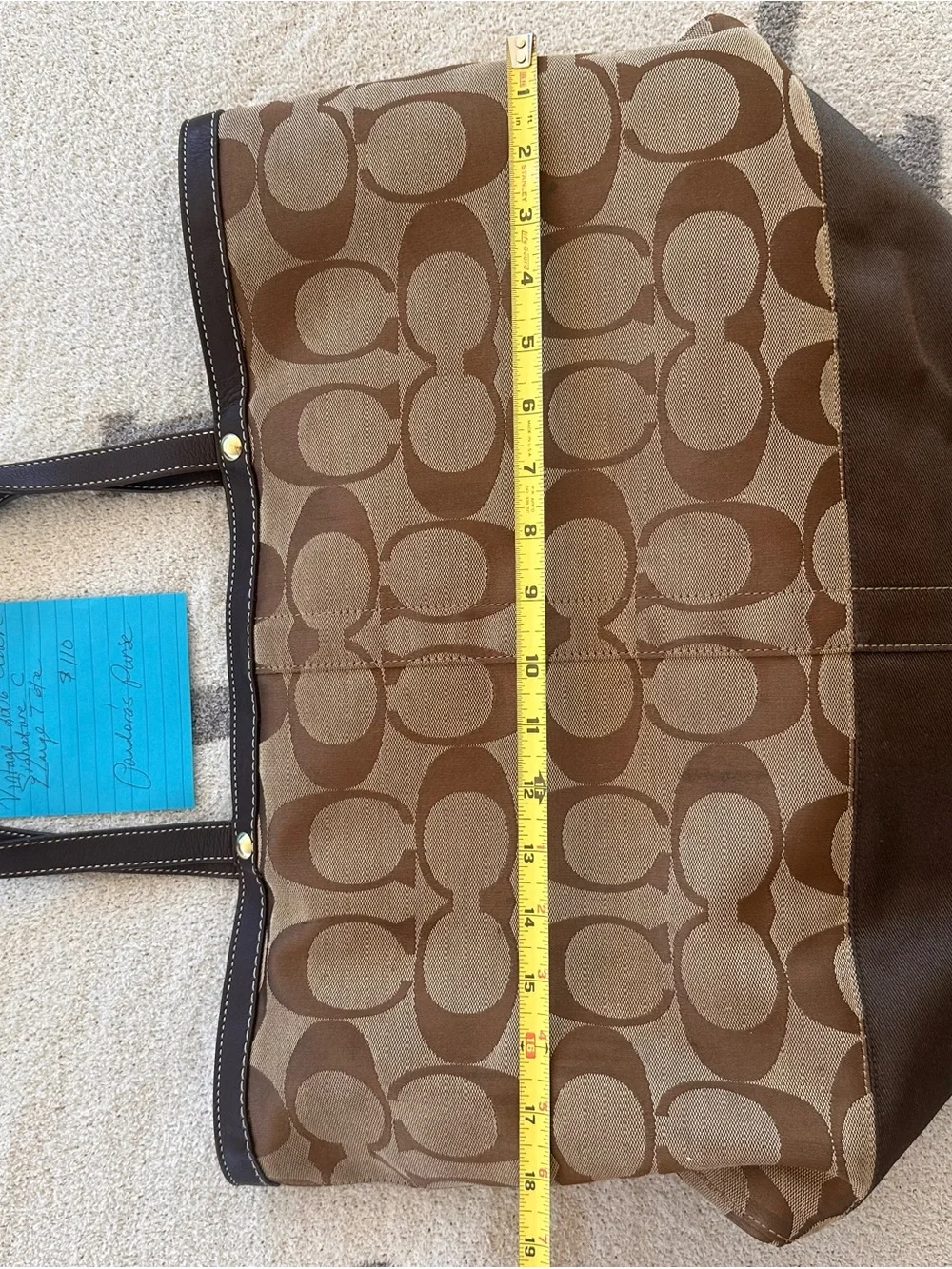 Coach Signature Canvas Tote in Brown and Tan 2006